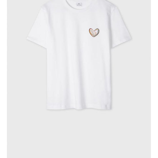 Young Ideas/Henmores - Colour Pencil Heart Graphic T-Shirt - 01 White - S