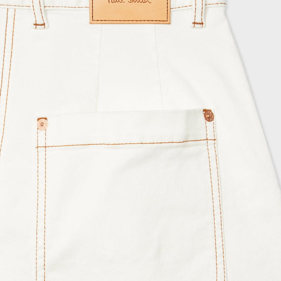 Young Ideas & Henmores - Contrast Stitch Shorts - 01 White - 26