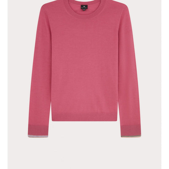 Young Ideas/Henmores - Crew Neck Sheer Cuff Jumper - 54 Aubergine - S