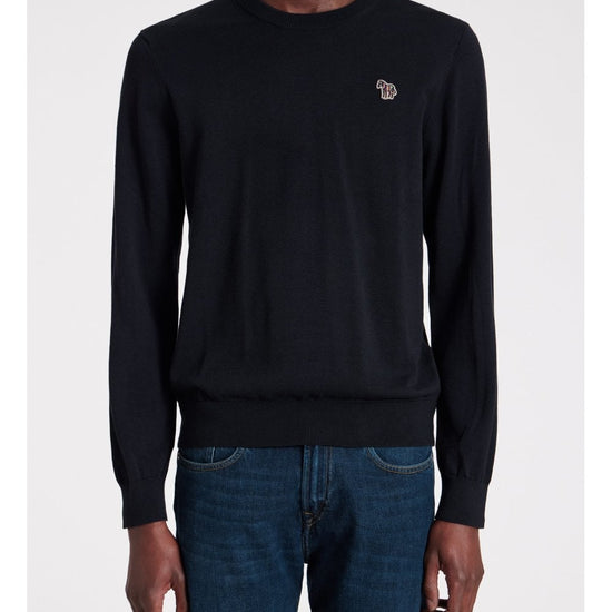 Young Ideas/Henmores - Crew Neck Zebra Jumper - 45 Cobalt Blue - M