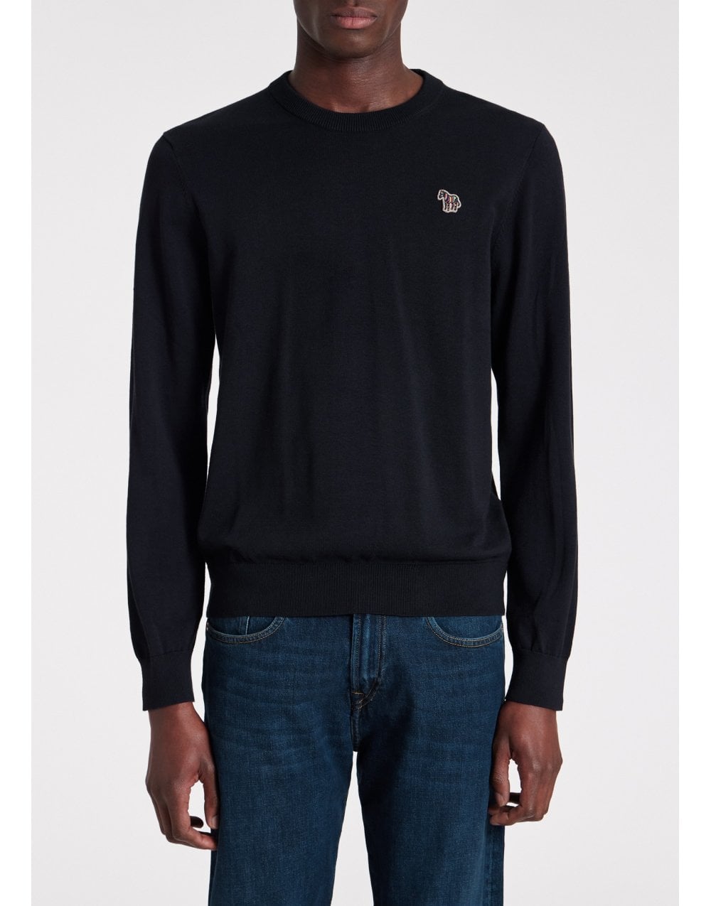Young Ideas/Henmores - Crew Neck Zebra Jumper - 45 Cobalt Blue - M