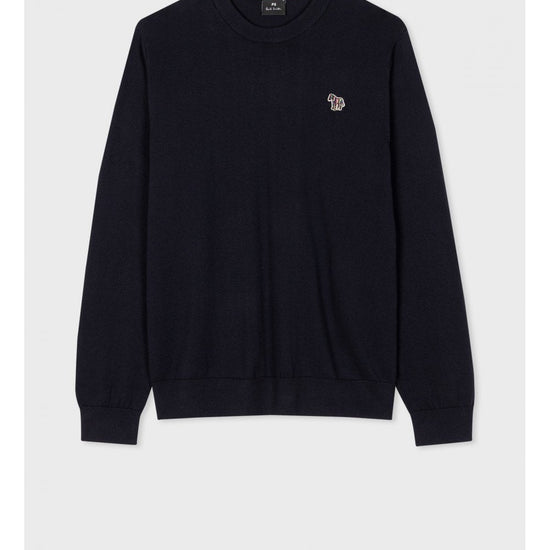 Young Ideas/Henmores - Crew Neck Zebra Jumper - 45 Cobalt Blue - M