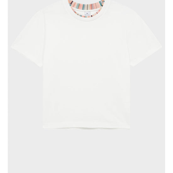 Young Ideas/Henmores - Daytime Swirl Detail T-Shirt - 02 White - S