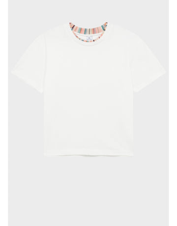 Young Ideas/Henmores - Daytime Swirl Detail T-Shirt - 02 White - S