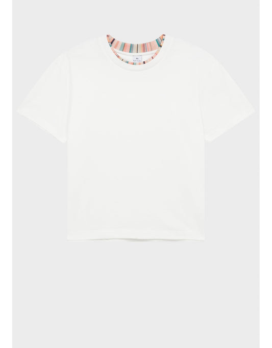 Young Ideas/Henmores - Daytime Swirl Detail T-Shirt - 02 White - S