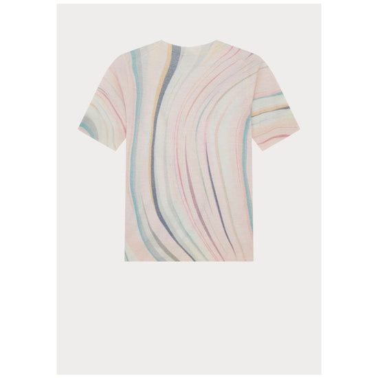 Young Ideas/Henmores - Daytime Swirl Short Sleeve Knitted Top - 92 Multi - S