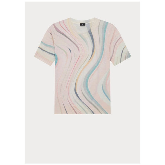 Young Ideas/Henmores - Daytime Swirl Short Sleeve Knitted Top - 92 Multi - S