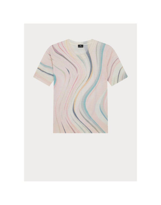 Young Ideas/Henmores - Daytime Swirl Short Sleeve Knitted Top - 92 Multi - S