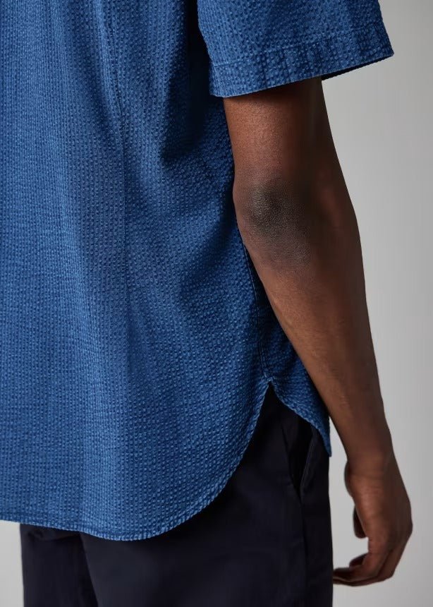 Young Ideas & Henmores - Denim Relaxed Short Sleeve Shirt - Denim Blue - S
