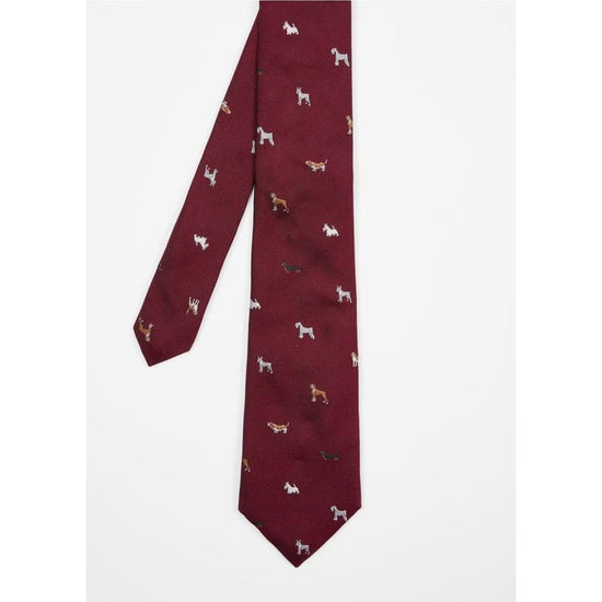 Young Ideas/Henmores - Dogs Tie - 28 Burgundy - OS