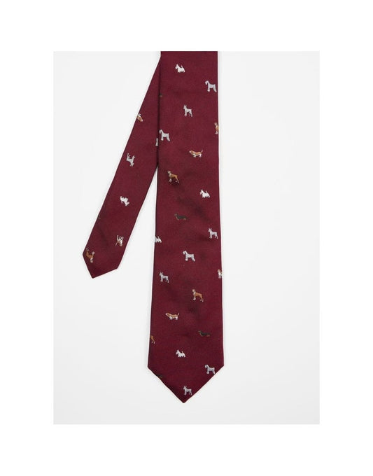 Young Ideas/Henmores - Dogs Tie - 28 Burgundy - OS