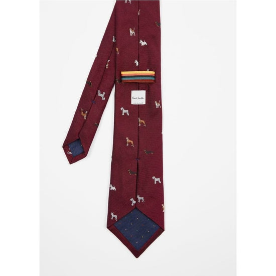 Young Ideas/Henmores - Dogs Tie - 28 Burgundy - OS