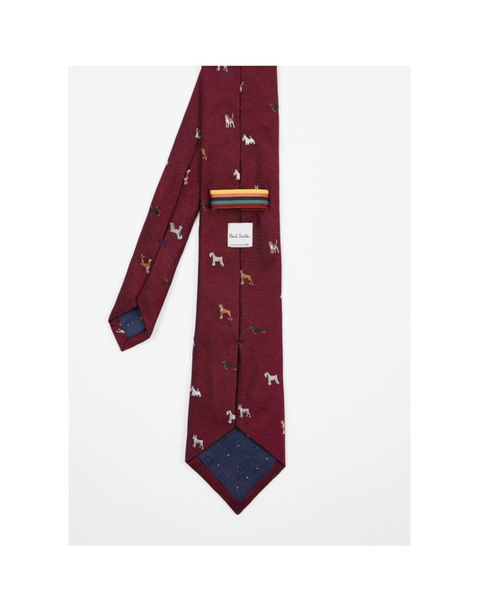 Young Ideas/Henmores - Dogs Tie - 28 Burgundy - OS