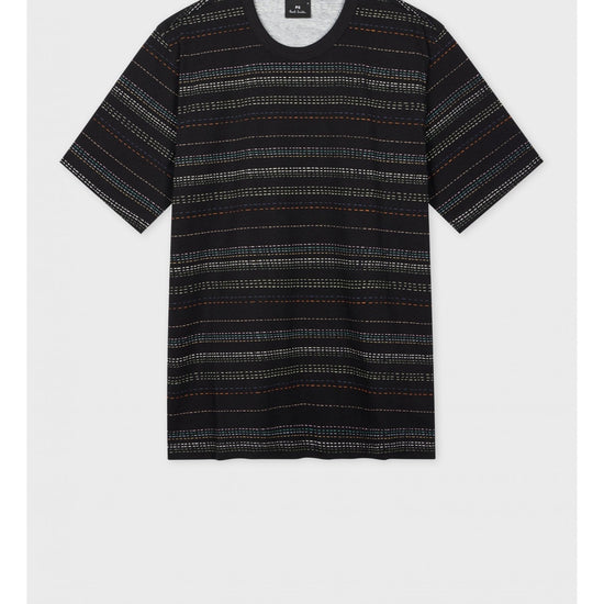 Young Ideas/Henmores - Dotted Lines T-Shirt - 79 Black - M