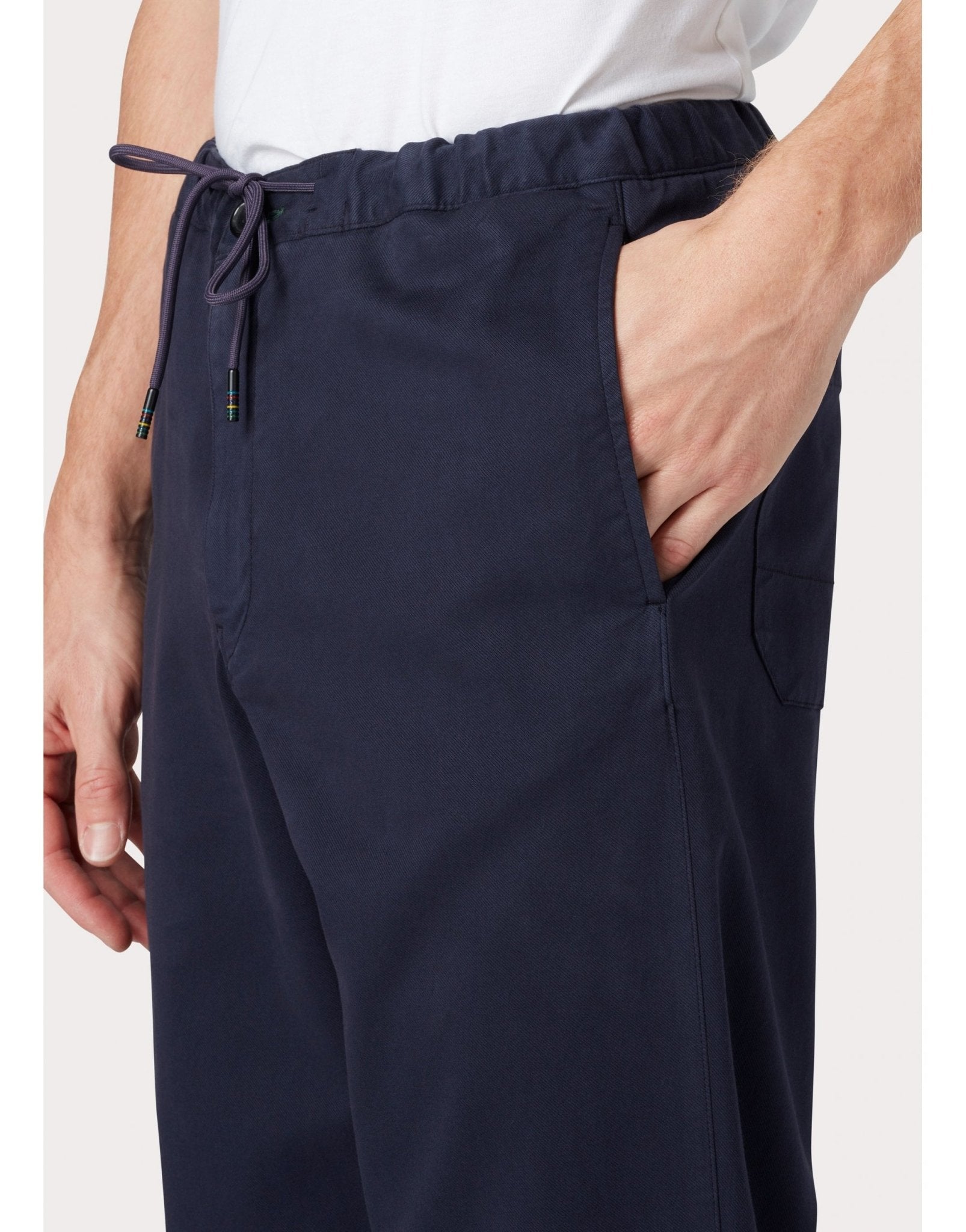 Young Ideas/Henmores - Drawstring Relaxed Fit Trousers - 49 Navy - M