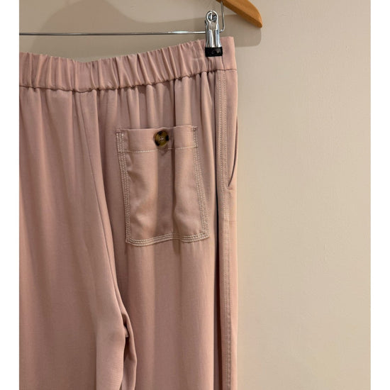 Young Ideas/Henmores - Elasticated Back Wide Leg Trousers - 22 Fuchsia - 8