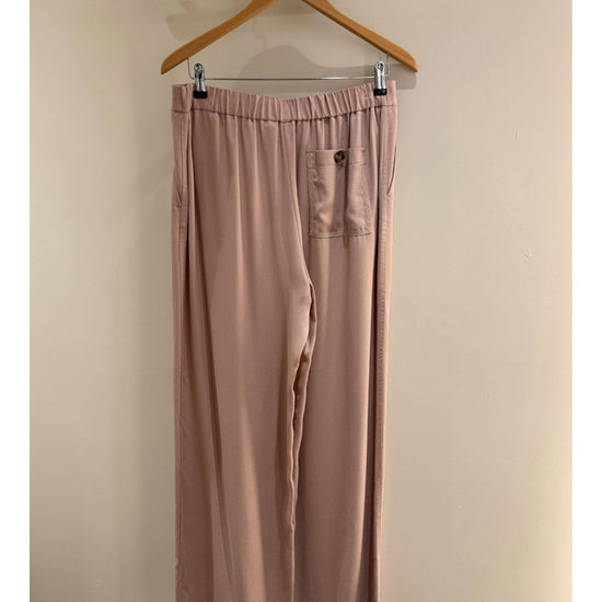 Young Ideas/Henmores - Elasticated Back Wide Leg Trousers - 22 Fuchsia - 8