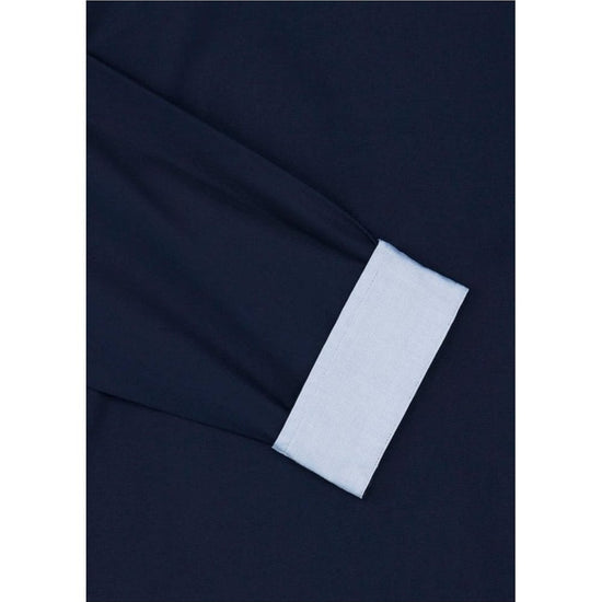 Young Ideas/Henmores - Embroidered Floral Tailored Fit Shirt - 48 Inky Blue - M