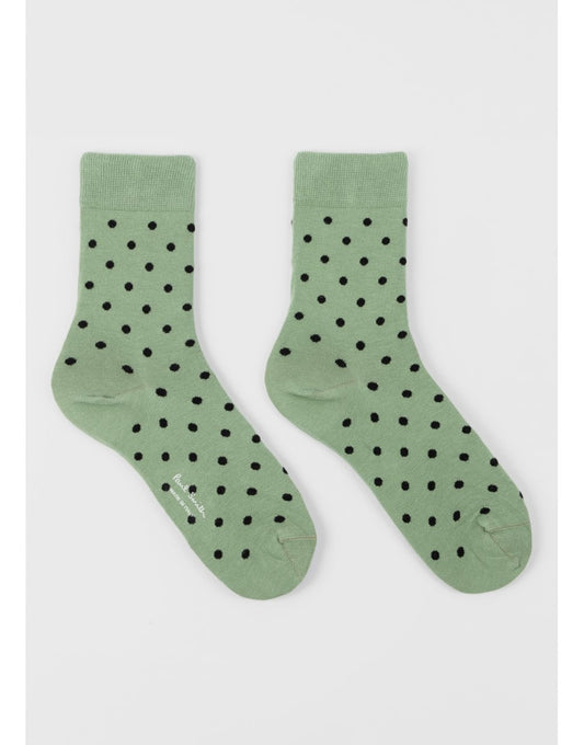 Young Ideas/Henmores - Fernanda Polka Socks - Green - OS