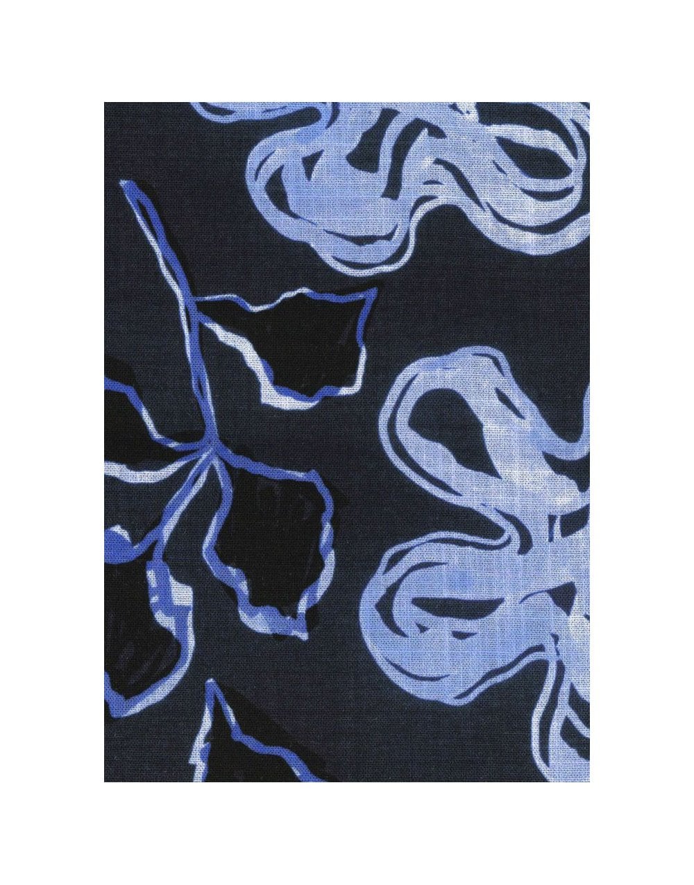 Young Ideas/Henmores - Floral Tailored Fit Long Sleeve Shirt - 49 Dark Navy - M