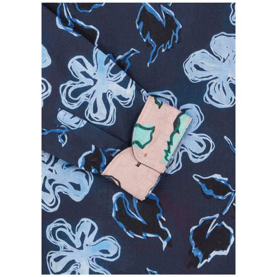 Young Ideas/Henmores - Floral Tailored Fit Long Sleeve Shirt - 49 Dark Navy - M