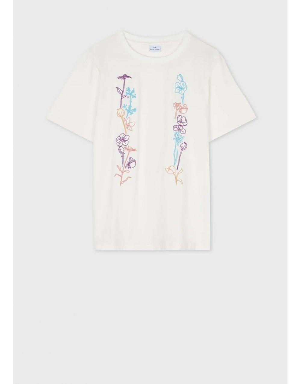 Young Ideas/Henmores - Flower Drawing Detail T-Shirt - 02 Off White - S