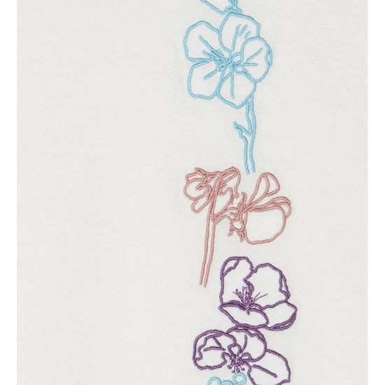 Young Ideas/Henmores - Flower Drawing Detail T-Shirt - 02 Off White - S