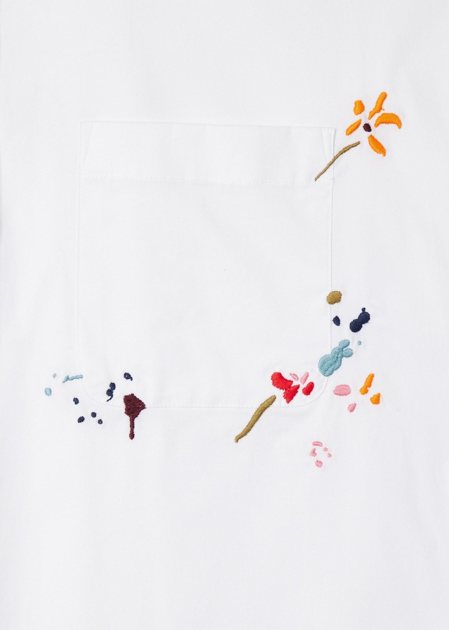 Young Ideas/Henmores - Flower Embroidered Cap Sleeve Shirt - 01 White - 6