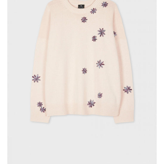 Young Ideas/Henmores - Flower Scatter Crew Neck Jumper - 08 Parchment - XS