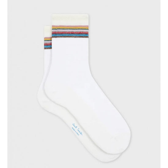 Young Ideas/Henmores - Frida Signature Glitter Stripe Socks - 01 White - OS