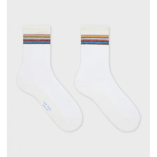 Young Ideas/Henmores - Frida Signature Glitter Stripe Socks - 01 White - OS