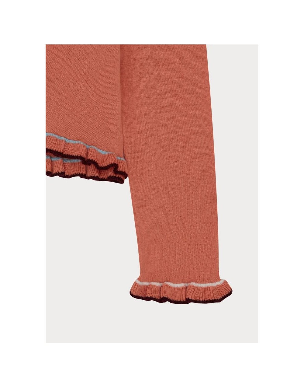 Young Ideas/Henmores - Frill Detail V Neck Cardigan - 16 Orange - S