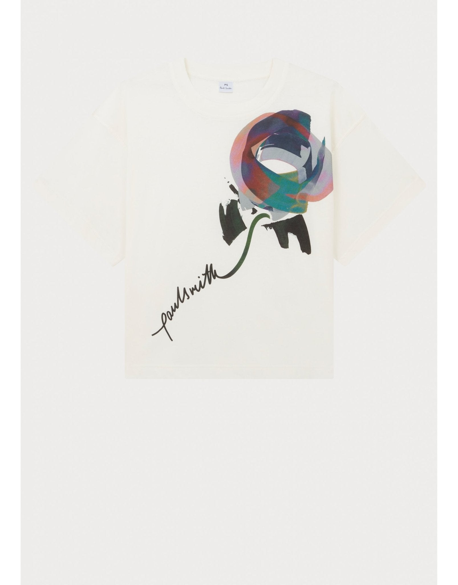 Young Ideas/Henmores - Ink Rose Graphic T-Shirt - 02 White - XS