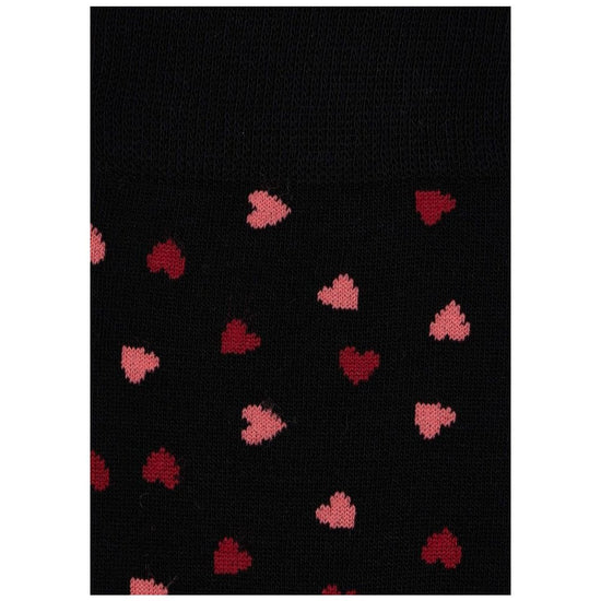 Young Ideas/Henmores - Islington Heart Sock - 79 Black - OS