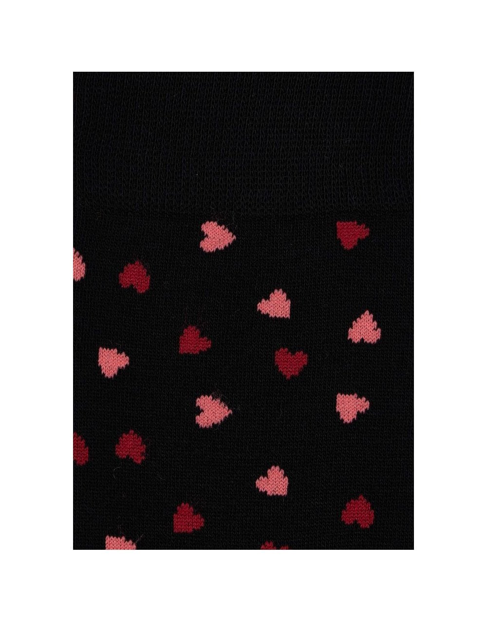 Young Ideas/Henmores - Islington Heart Sock - 79 Black - OS