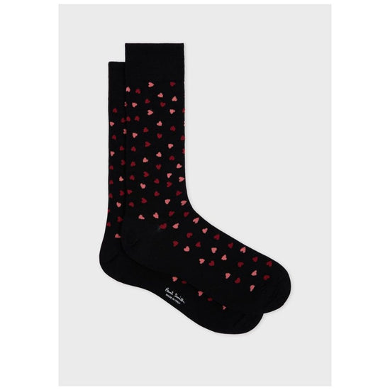 Young Ideas/Henmores - Islington Heart Sock - 79 Black - OS