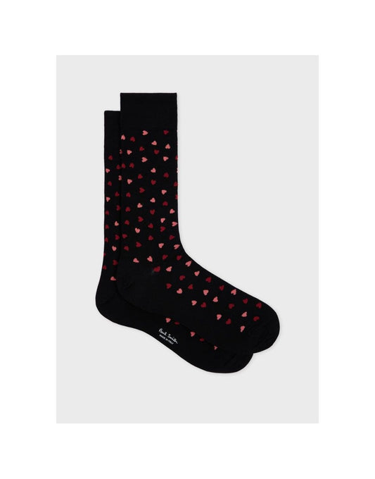 Young Ideas/Henmores - Islington Heart Sock - 79 Black - OS