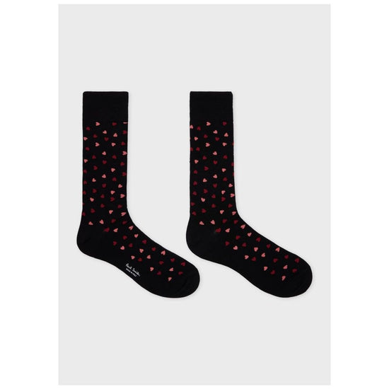 Young Ideas/Henmores - Islington Heart Sock - 79 Black - OS