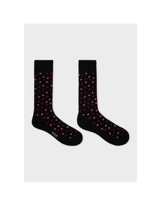 Young Ideas/Henmores - Islington Heart Sock - 79 Black - OS
