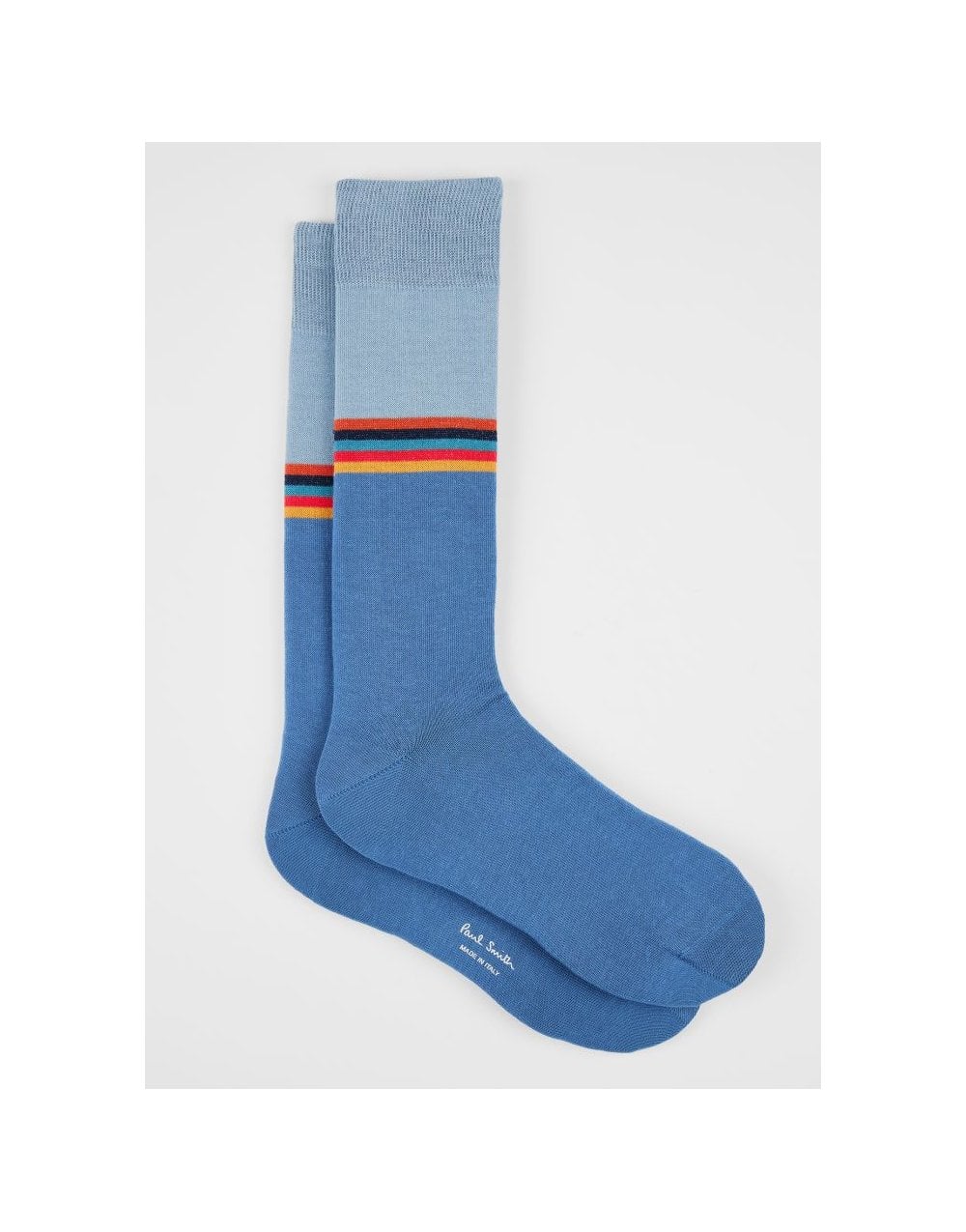Young Ideas/Henmores - Jared Stripe Multi Tone Socks - 37 Blue - OS