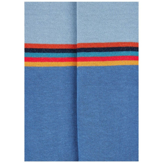 Young Ideas/Henmores - Jared Stripe Multi Tone Socks - 37 Blue - OS