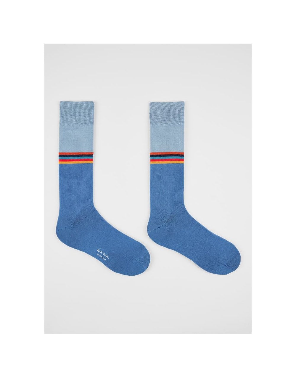 Young Ideas/Henmores - Jared Stripe Multi Tone Socks - 37 Blue - OS