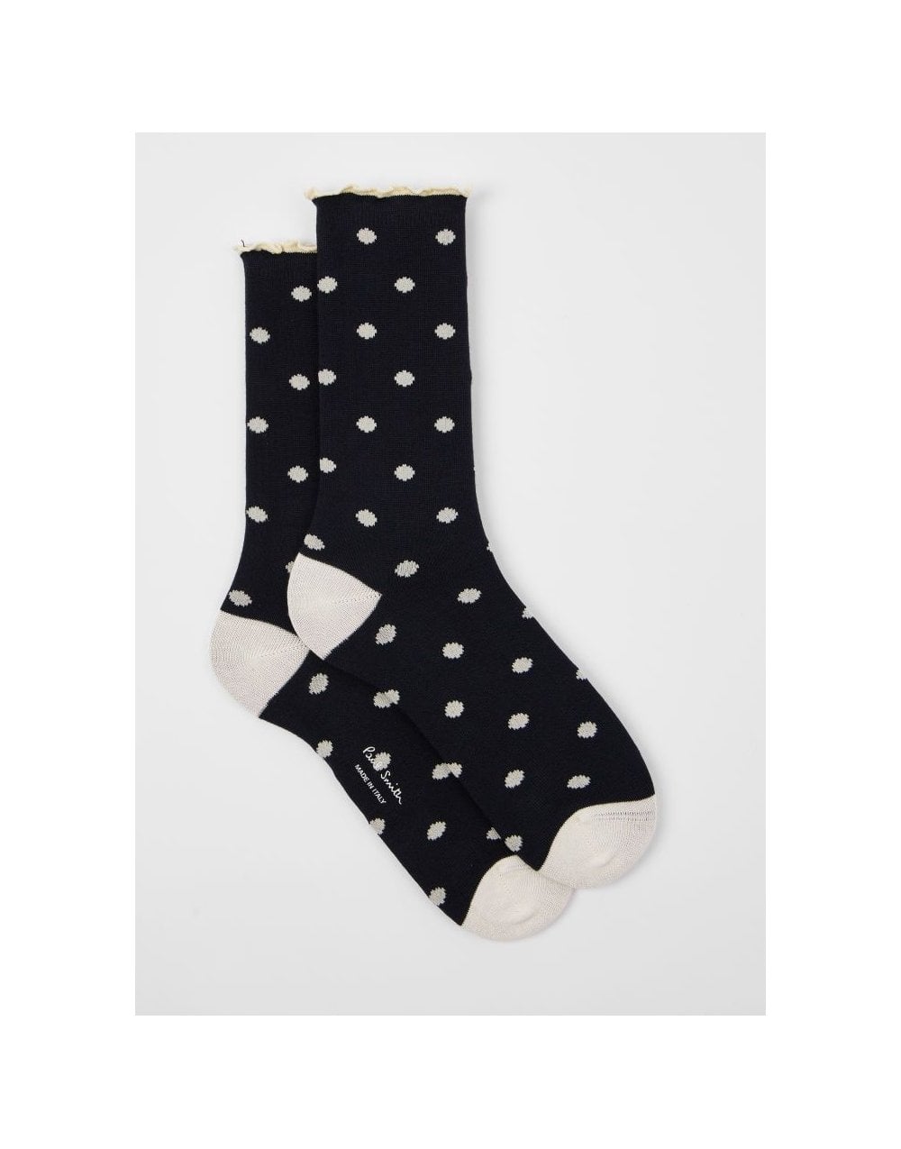 Young Ideas/Henmores - Jenny Frill Polka Dot Socks - 47 Navy - OS