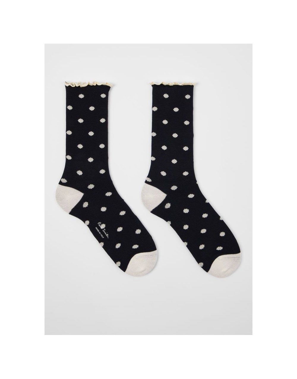 Young Ideas/Henmores - Jenny Frill Polka Dot Socks - 47 Navy - OS