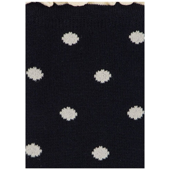 Young Ideas/Henmores - Jenny Frill Polka Dot Socks - 47 Navy - OS