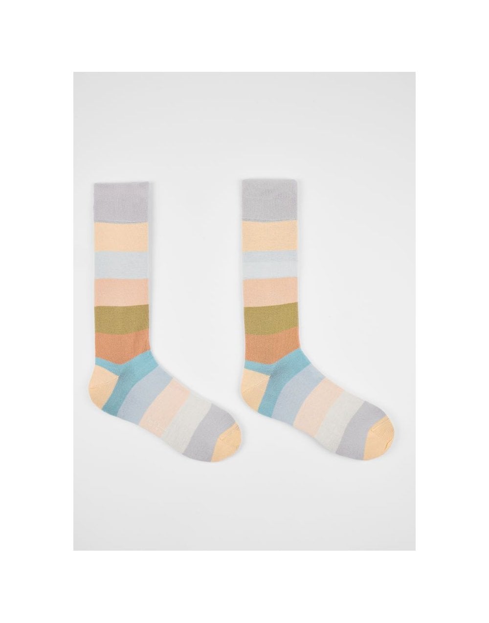 Young Ideas/Henmores - Jonathon Pastel Stripe Socks - 70 Multi Pastel - OS