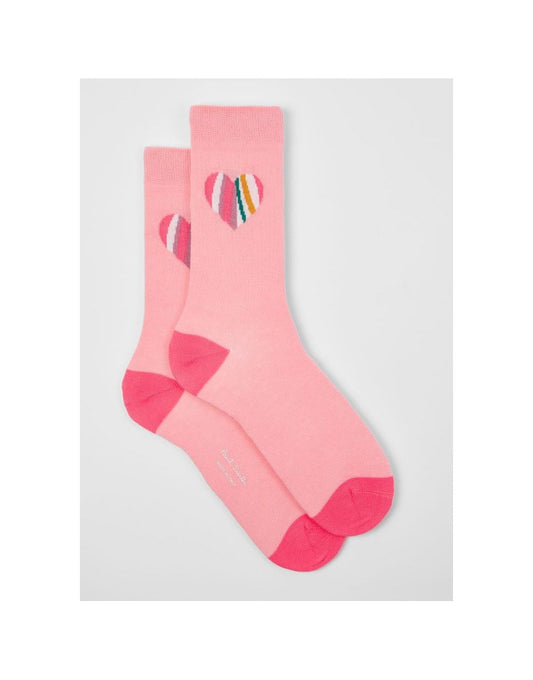 Young Ideas/Henmores - Justine Swirl Heart Socks - 20 Pink - OS