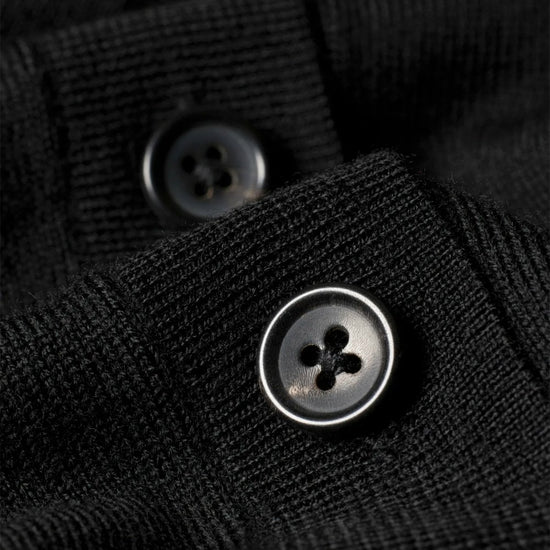 Young Ideas/Henmores - Knitted Swirl Cuff V Neck Cardigan - 79 Black - XS