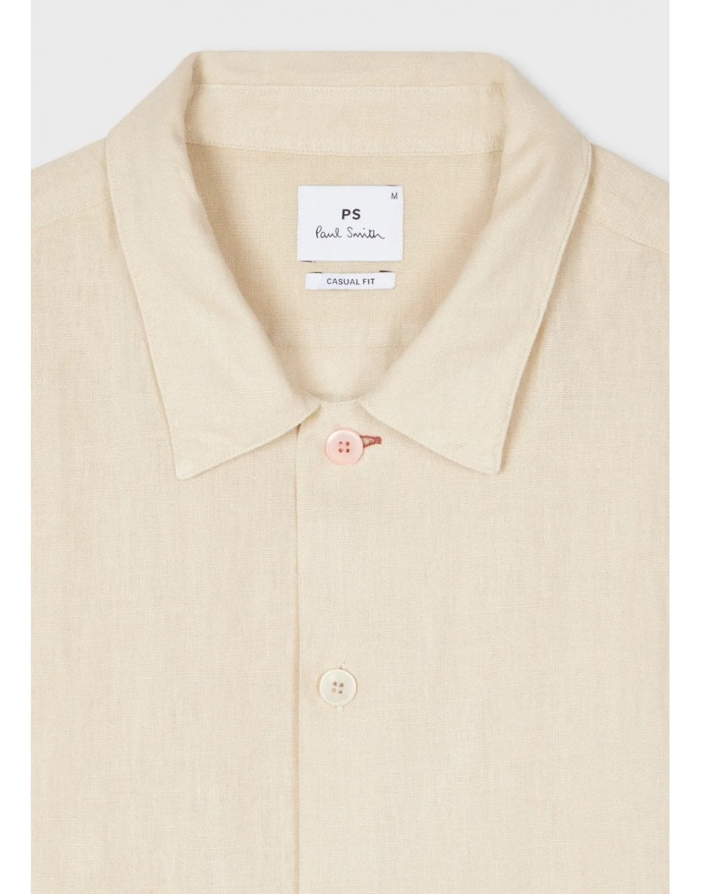 Young Ideas/Henmores - Linen Stitch Detail Short Sleeve Shirt - 35 Military Green - M