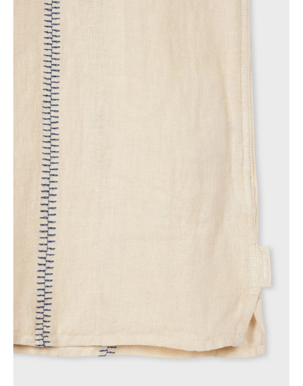 Young Ideas/Henmores - Linen Stitch Detail Short Sleeve Shirt - 35 Military Green - M